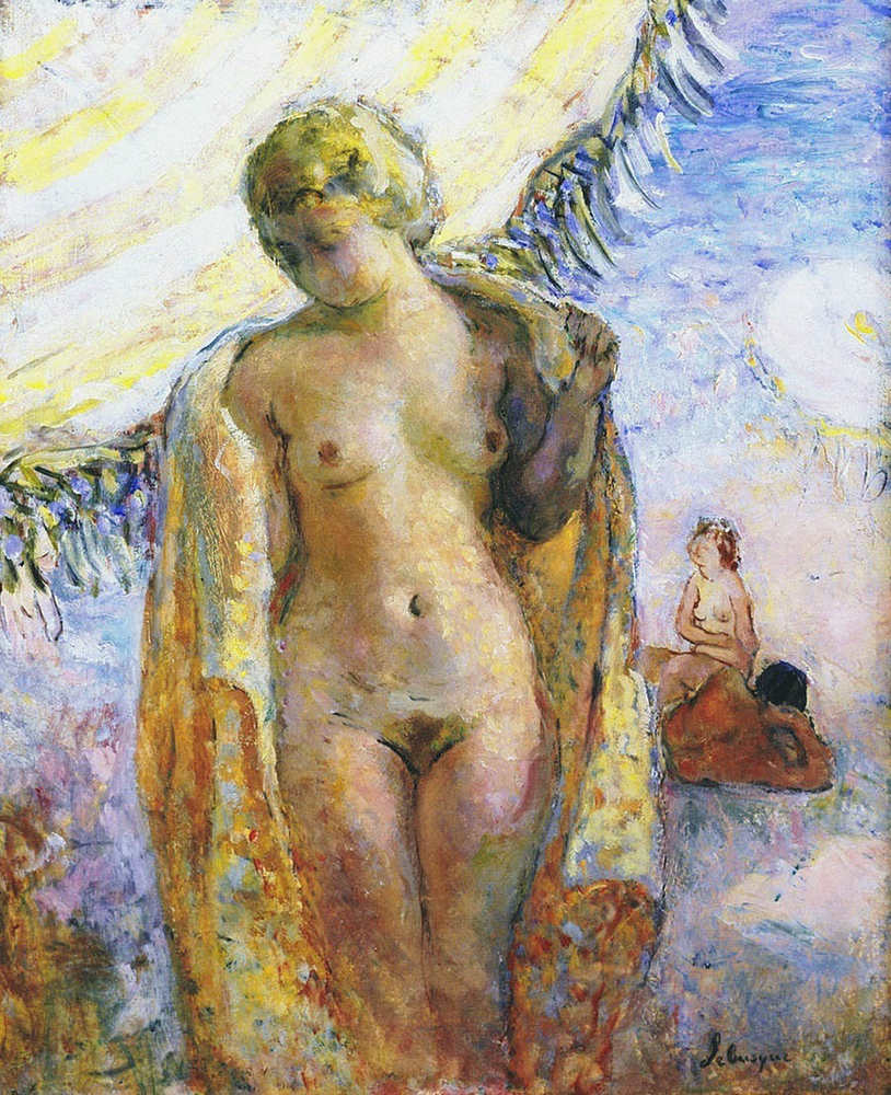 Henri Lebasque Young Woman at the Beach, 1925 oil painting reproduction