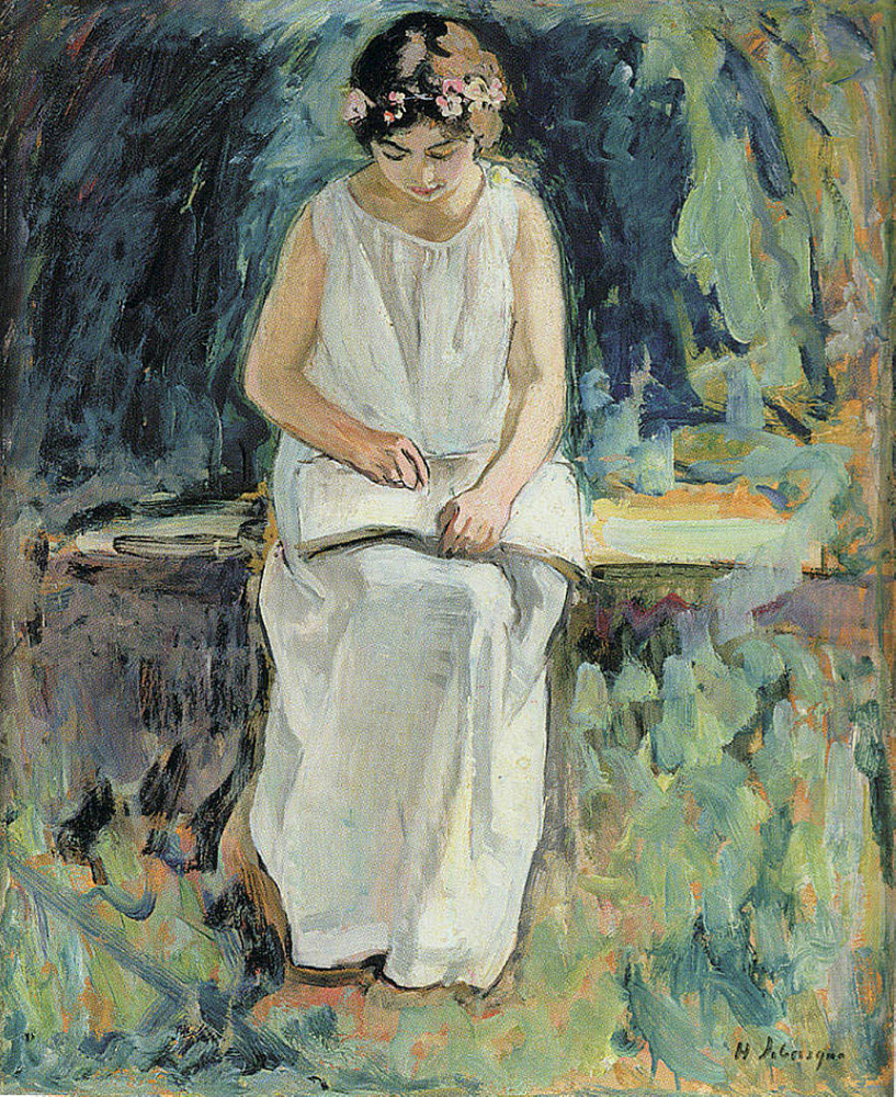 Henri Lebasque Young Woman Reading 01 oil painting reproduction