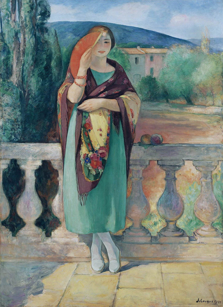 Henri Lebasque Young Woman with the Fan (Nono), 1920 oil painting reproduction