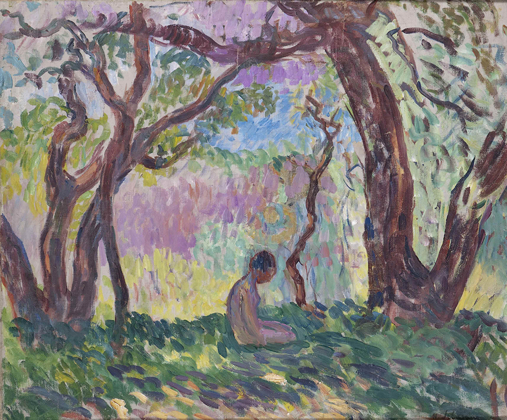 Henri Lebasque A Child Sitting under the Trees oil painting reproduction