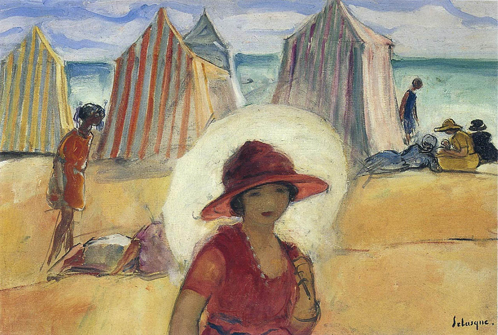 Henri Lebasque A Girl by the Sea oil painting reproduction