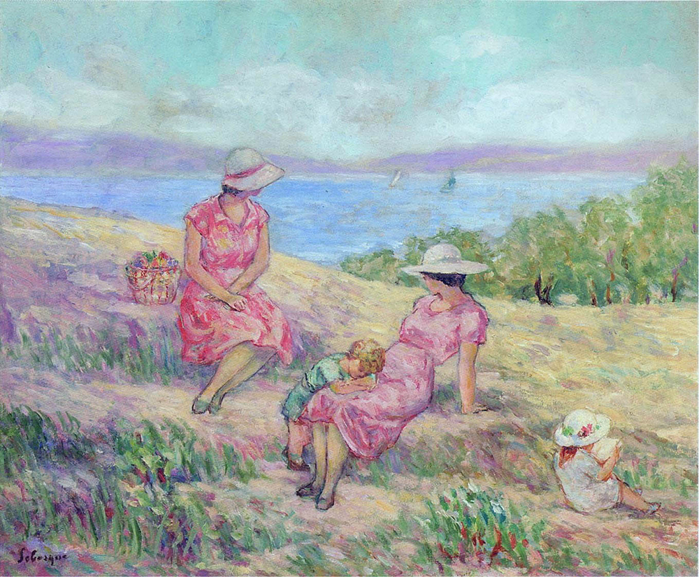 Henri Lebasque At the Mediterranean Coast oil painting reproduction