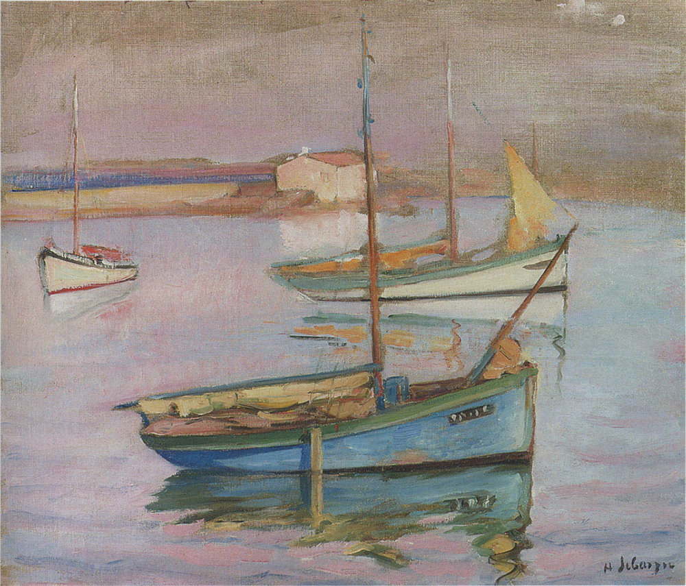 Henri Lebasque Boats at the Port Ile de Yeu oil painting reproduction