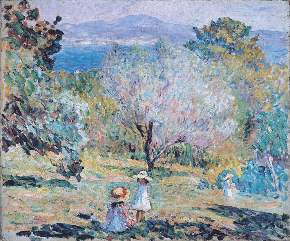 Henri Lebasque Girls in a Mediterranean Landscape, 1907 oil painting reproduction