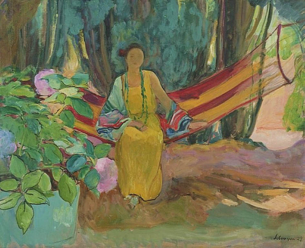 Henri Lebasque Hammock, 1923 oil painting reproduction