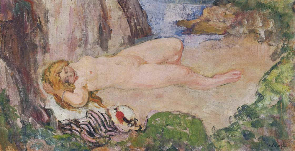 Henri Lebasque Nude in a Landscape, 1910 oil painting reproduction