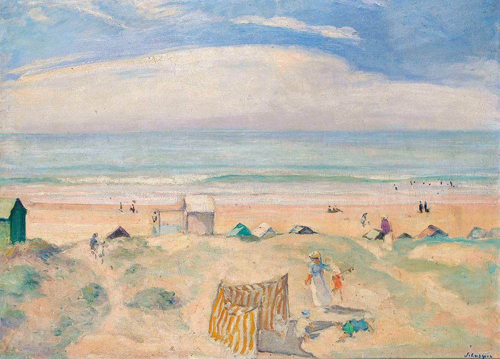 Henri Lebasque The Beach of Saint-Jean-de-Monts, 1917 oil painting reproduction