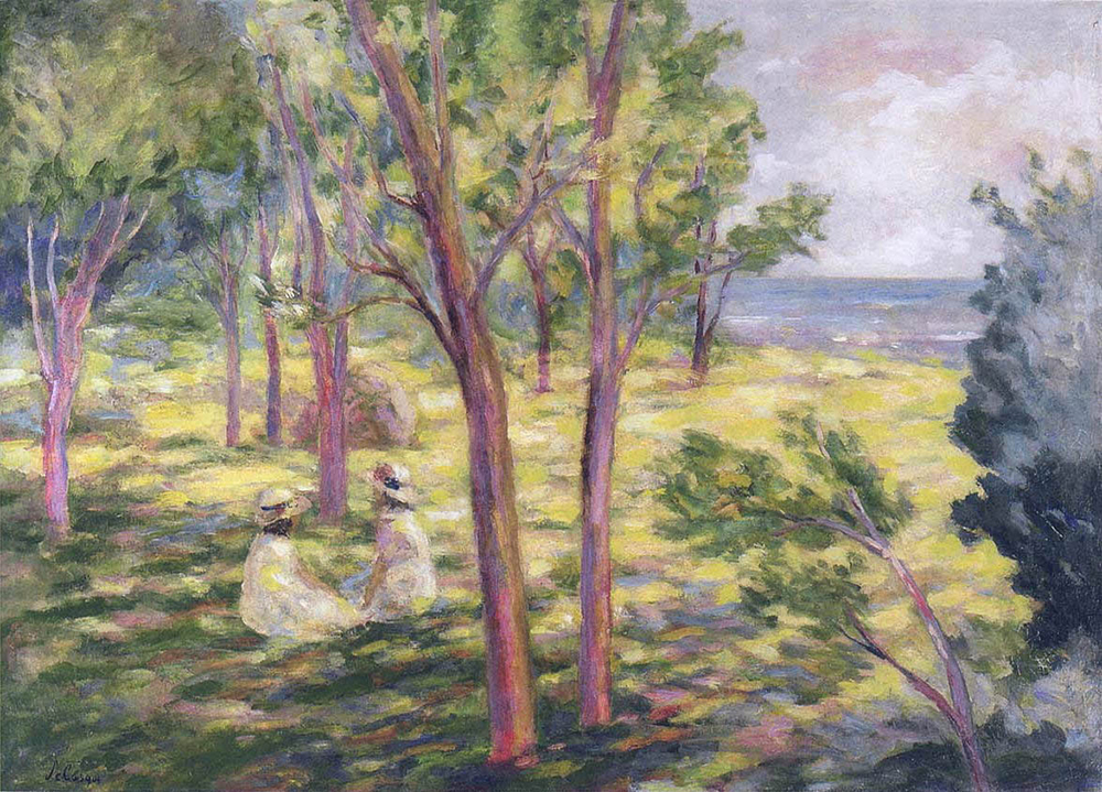 Henri Lebasque Two Girls in a Landscape oil painting reproduction