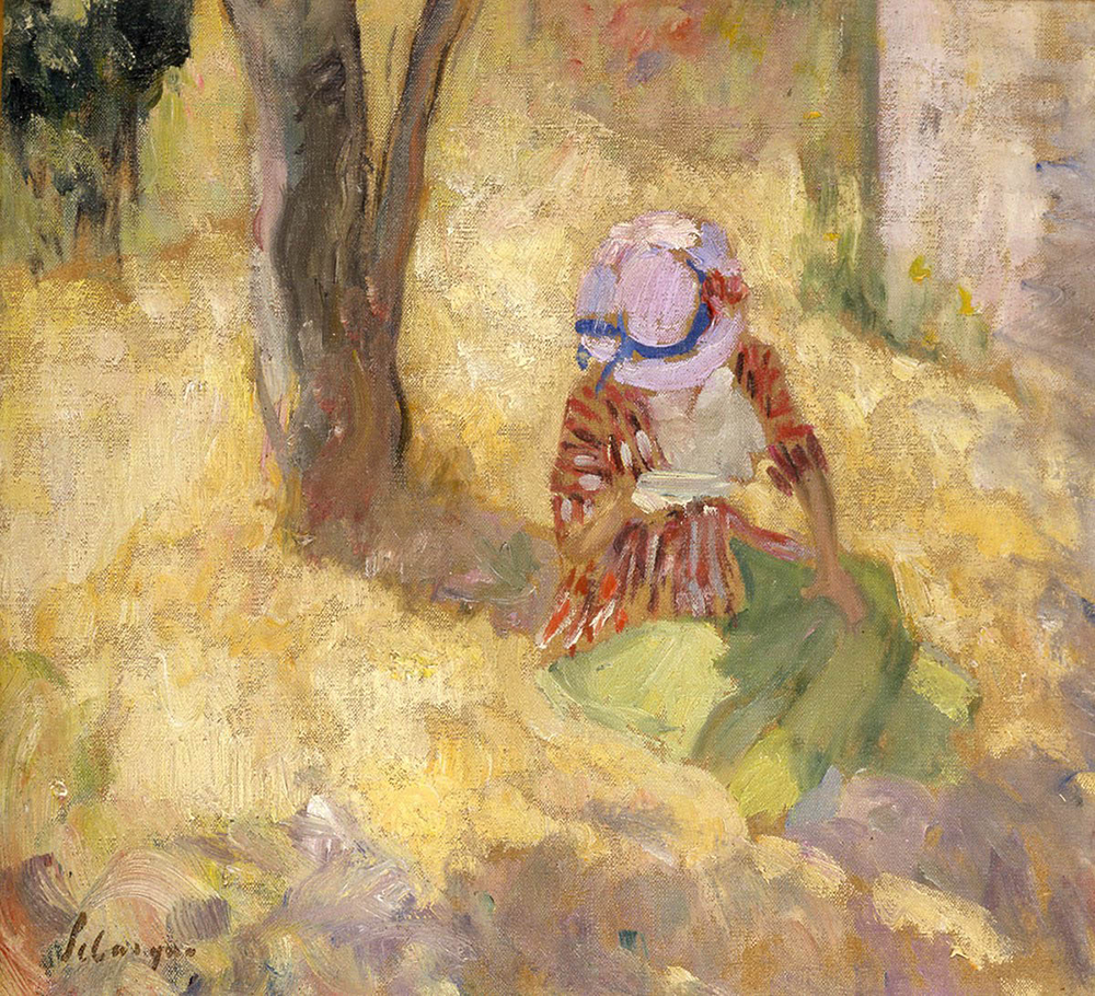 Henri Lebasque Woman Reading in the Garden oil painting reproduction