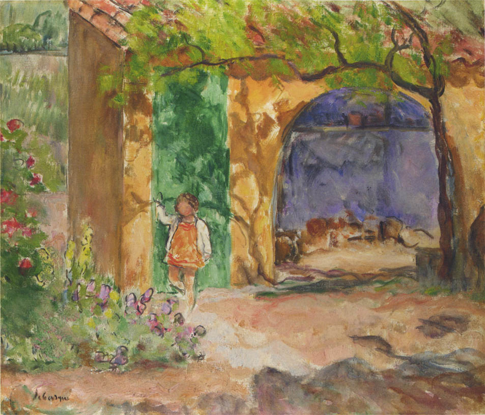 Henri Lebasque Young Girl on the Veranda at St Tropez oil painting reproduction