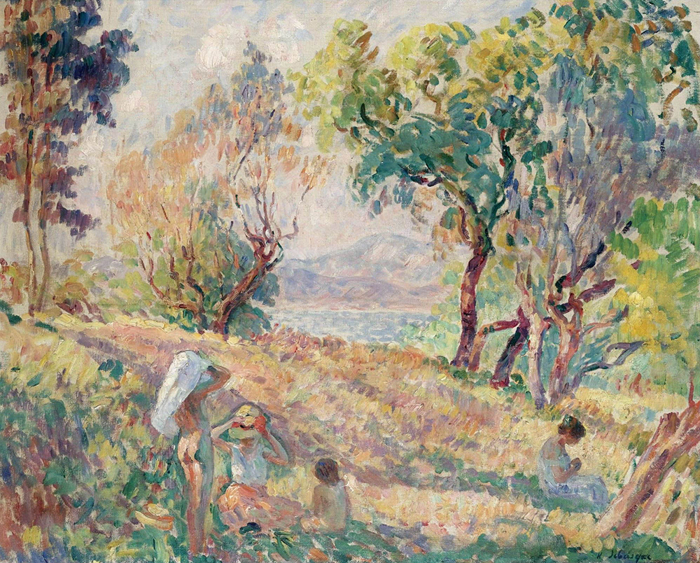 Henri Lebasque Young Girls, Landscape near St. Tropez, 1906-07 oil painting reproduction