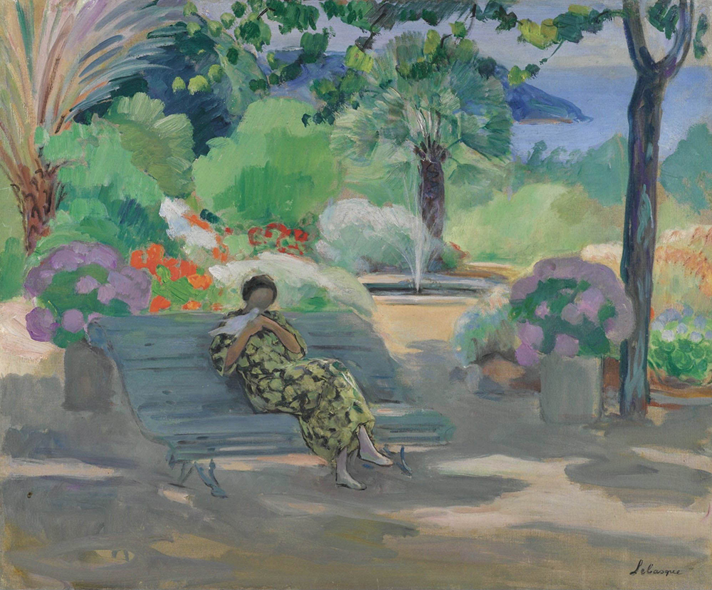 Henri Lebasque Young Woman with a Dove, 1923 oil painting reproduction