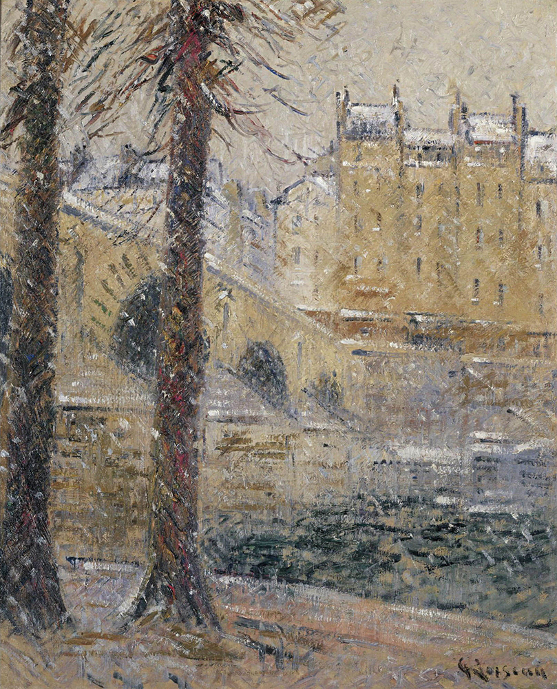 Gustave Loiseau The Marie Bridge, Snow Effect, 1926 oil painting reproduction