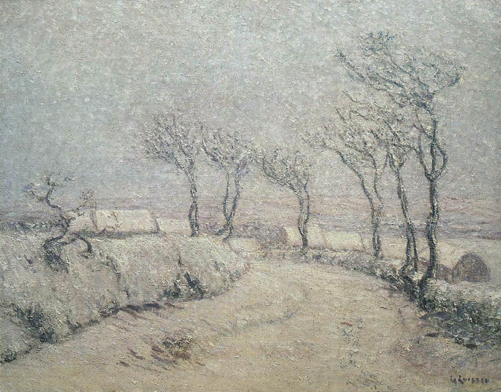 Gustave Loiseau Landscape in Snow, 1800 oil painting reproduction