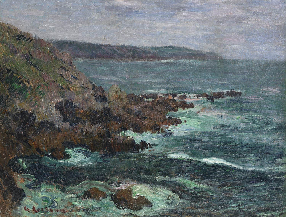 Gustave Loiseau Rocks in the the Sea in Brittany, 1906 oil painting reproduction