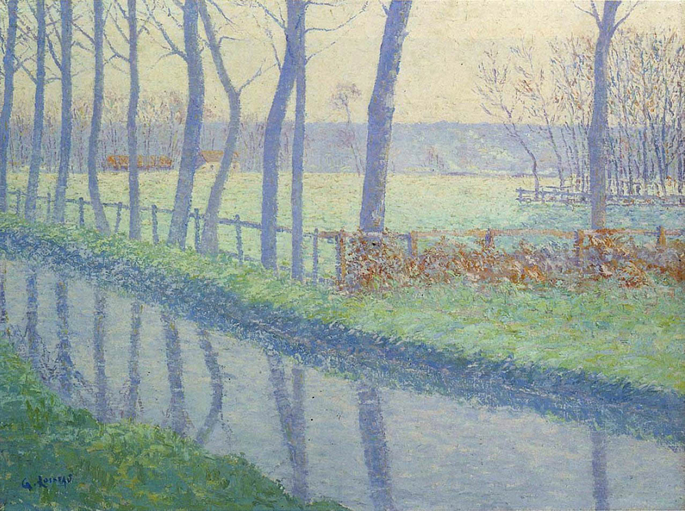 Gustave Loiseau Trees by the River, 1891 oil painting reproduction