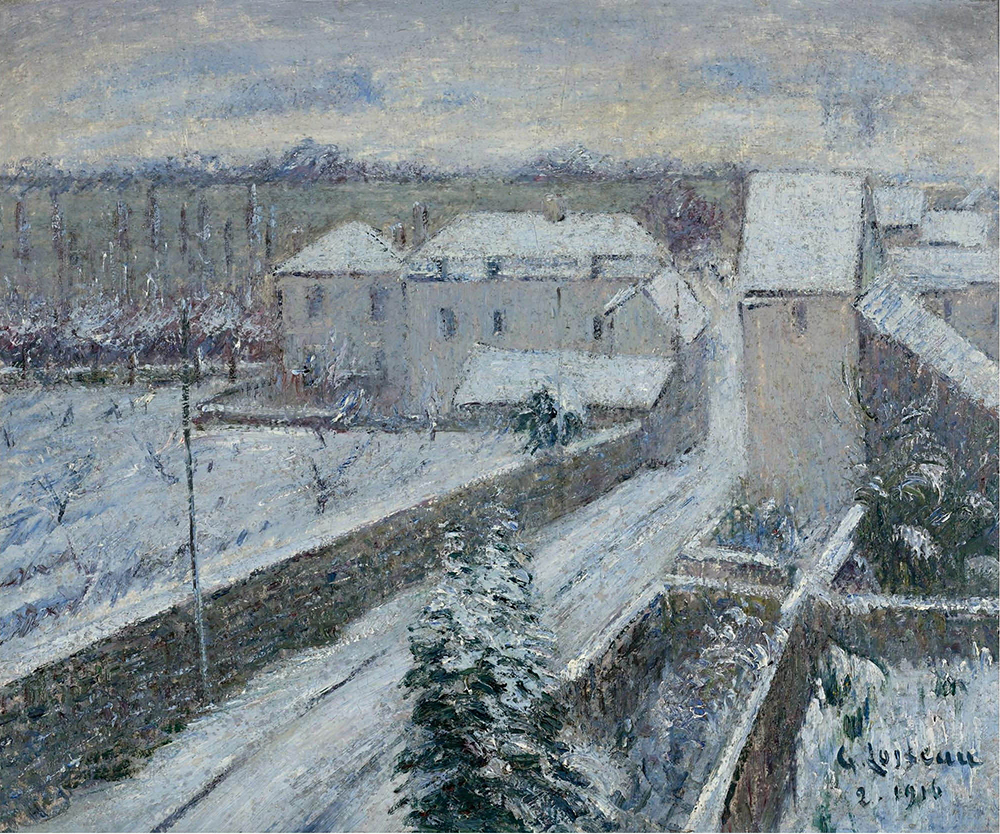 Gustave Loiseau View of Triel under the Snow, 1916 oil painting reproduction