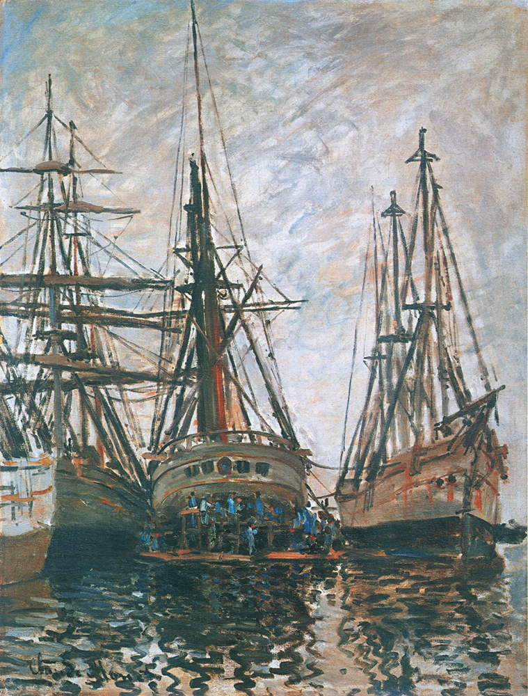 Claude Monet Boats on Rapair, 1873 oil painting reproduction