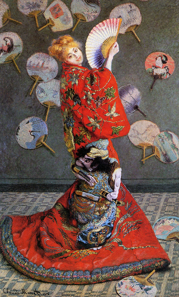 Claude Monet Camille Monet in Japanese Costume, 1876 oil painting reproduction