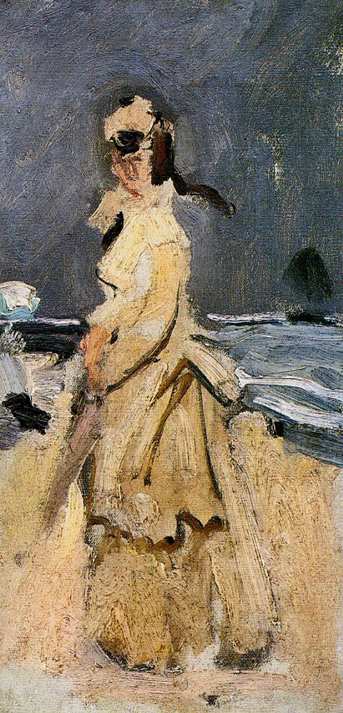 Claude Monet Camille on the Beach, 1870-71 oil painting reproduction