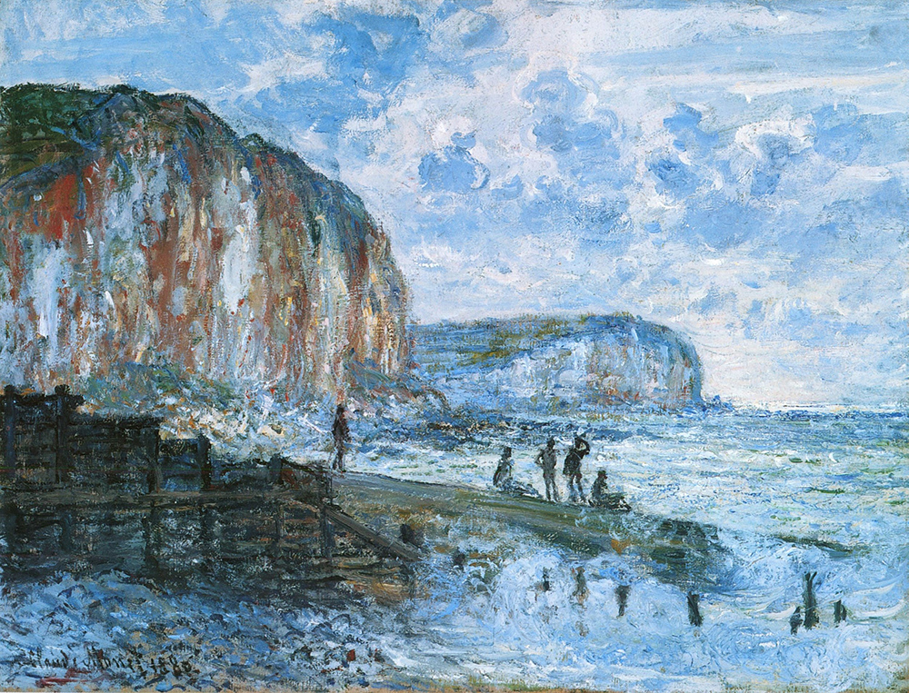 Claude Monet Cliffs of Les Petites-Dalles, 1880 oil painting reproduction