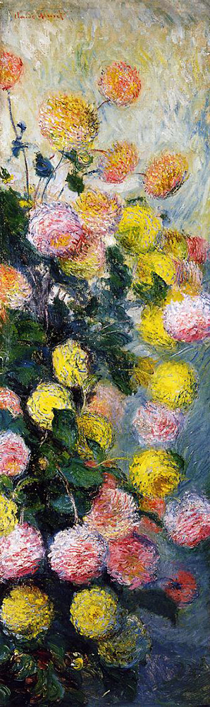 Claude Monet Dahlias 2, 1883 oil painting reproduction