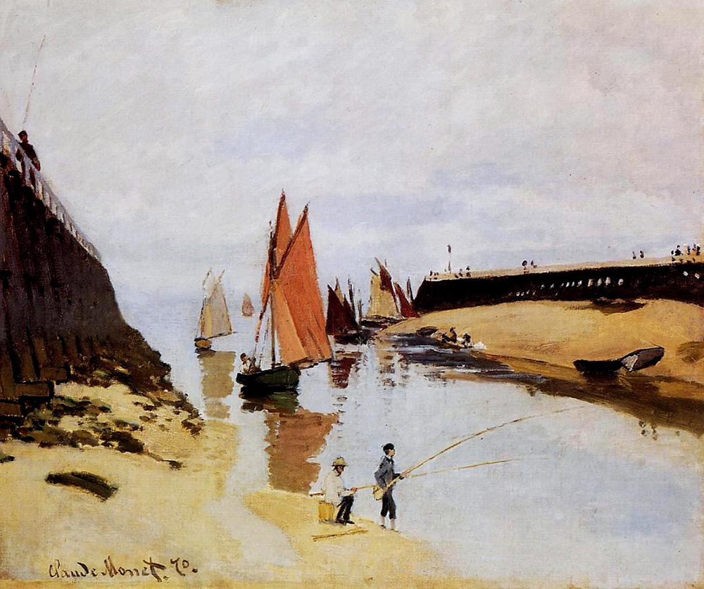 Claude Monet Entrance to the Port of Trouville, 1870 oil painting reproduction