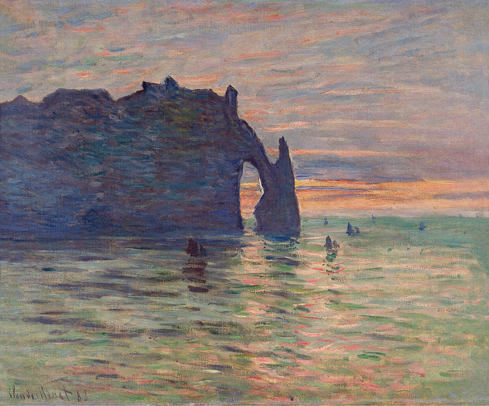 Claude Monet Etretat, Sunset, 1883 oil painting reproduction