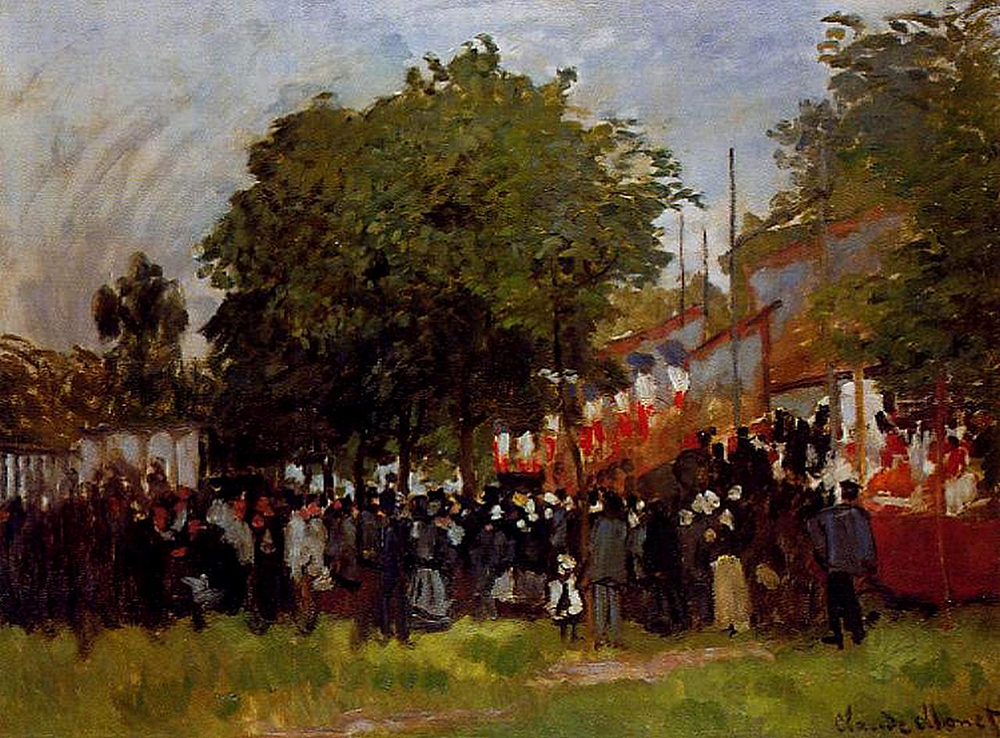 Claude Monet Festival at Argenteuil, 1872 oil painting reproduction