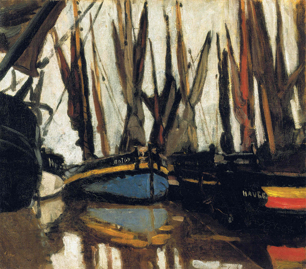 Claude Monet Fishing Boats (study), 1866 oil painting reproduction