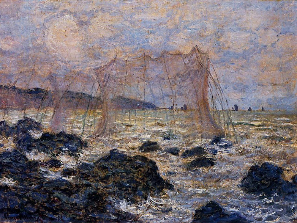 Claude Monet Fishing Nets at Pourville, 1882 oil painting reproduction