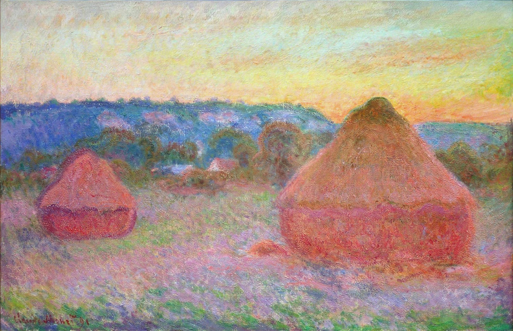 Claude Monet Grainstacks at the End of the Day, Autumn, 1891 oil painting reproduction