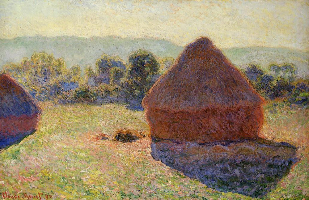 Claude Monet Grainstacks in the Sunlight, Midday, 1890-91 oil painting reproduction