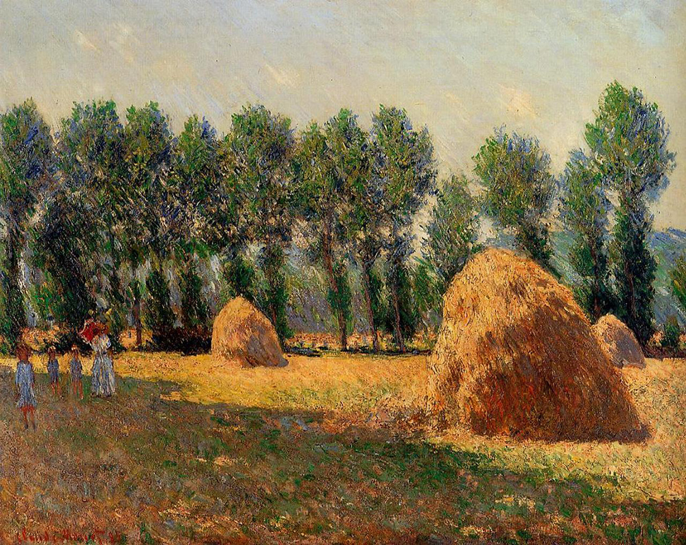 Claude Monet Haystacks at Giverny, 1885 oil painting reproduction