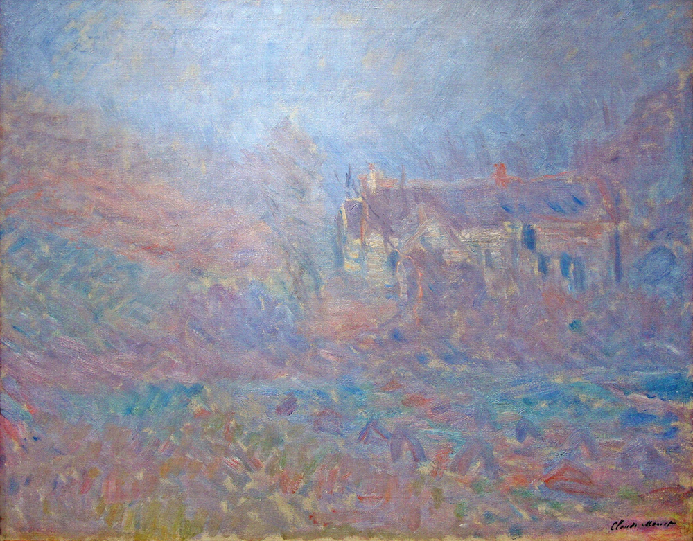 Claude Monet Houses at Falaise in the Fog, 1885 oil painting reproduction