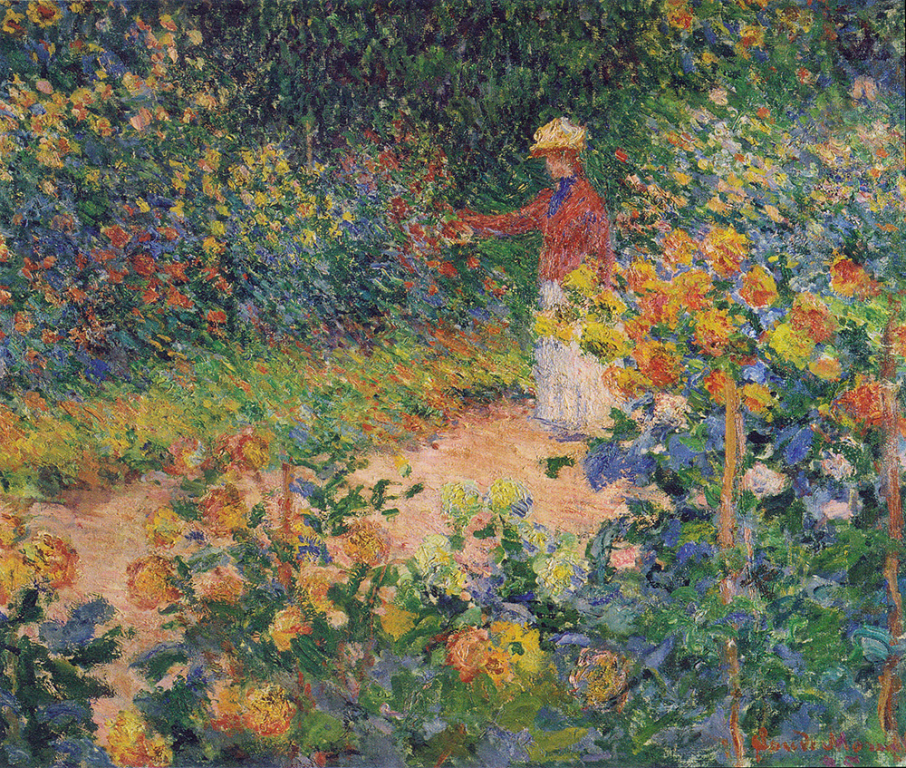 Claude Monet In the Garden, 1895 oil painting reproduction