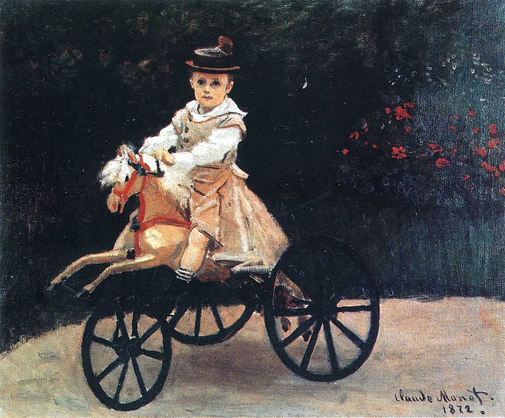 Claude Monet Jean Monet on a Mechanical Horse, 1872 oil painting reproduction