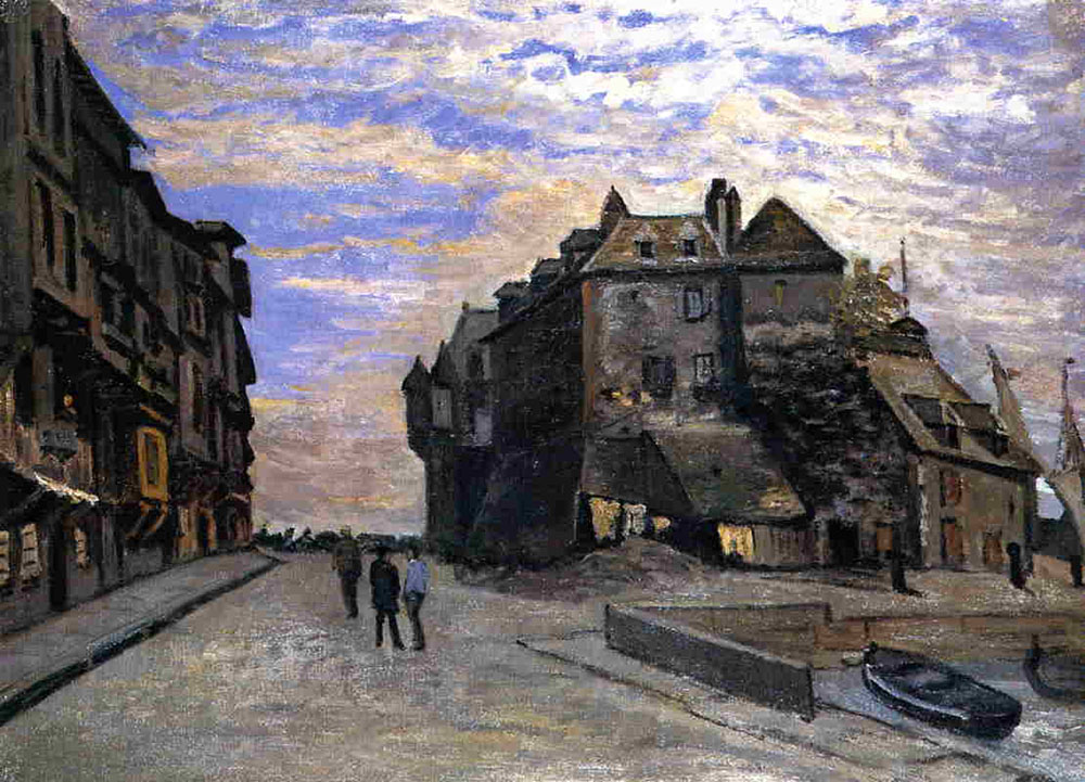 Claude Monet Le Lieutenance at Honfleur, 1864 oil painting reproduction