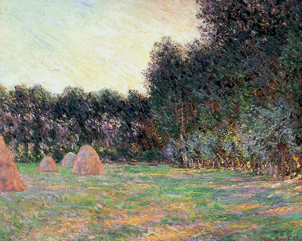 Claude Monet Meadow with Haystacks near Giverny, 1885 oil painting reproduction