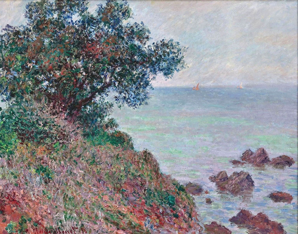 Claude Monet Mediteranian Coast, Grey Day, 1888 oil painting reproduction