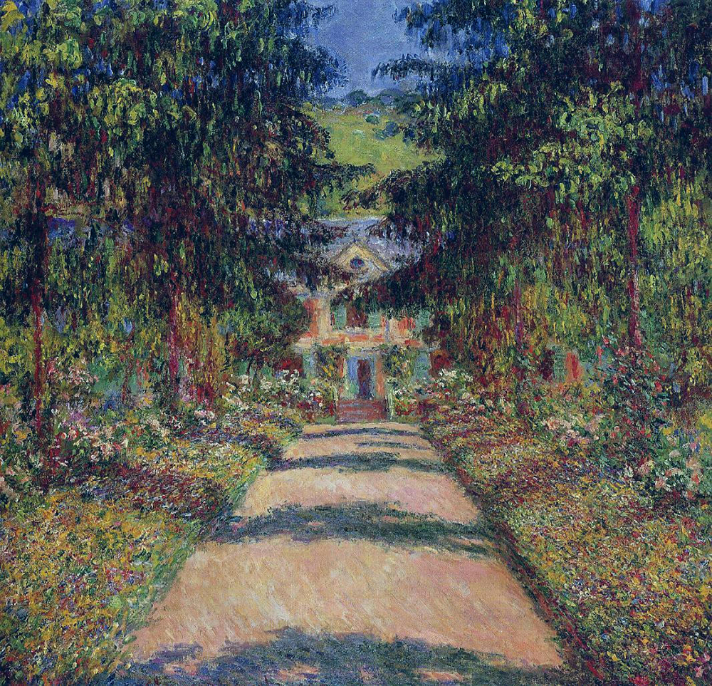 Claude Monet Pathway in Monet's Garden at Giverny, 1800 oil painting reproduction