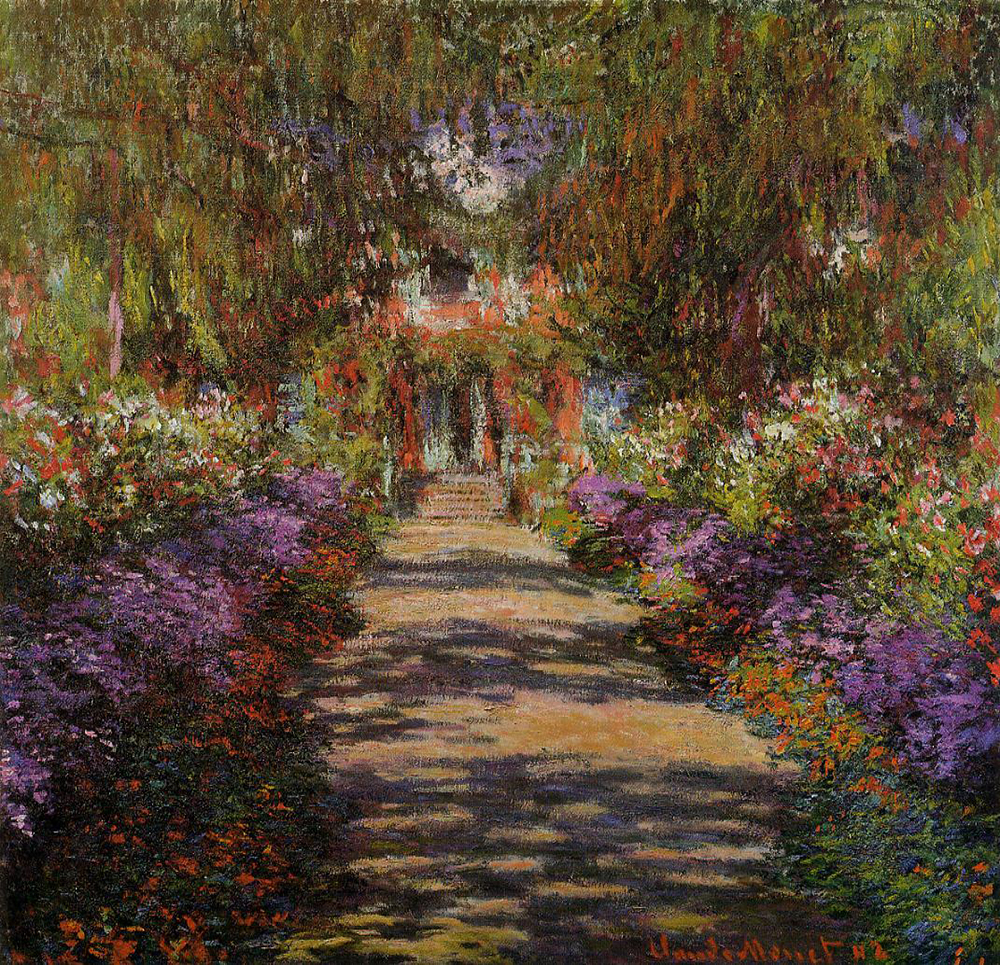 Claude Monet Pathway in Monet's Garden at Giverny, 1901-02 oil painting reproduction