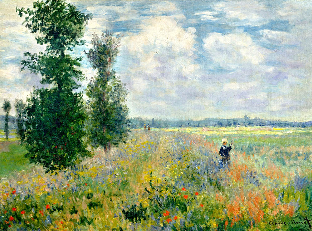 Claude Monet Poppy Field, Argenteuil, 1875 oil painting reproduction