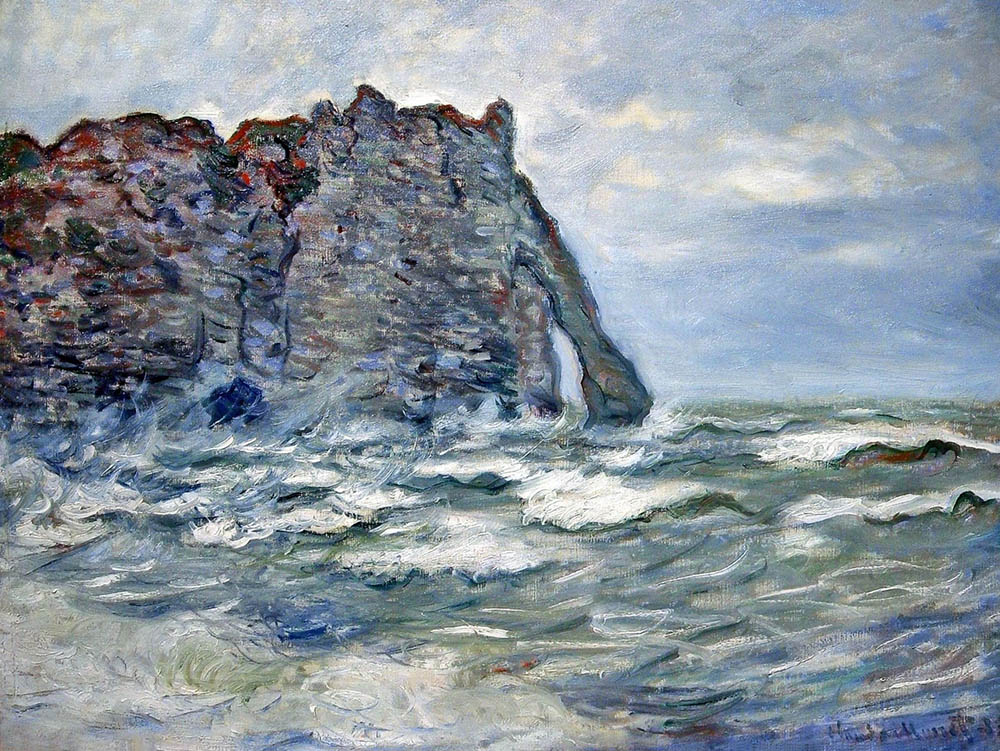 Claude Monet Port d`Aval, Rough Sea, 1883 oil painting reproduction