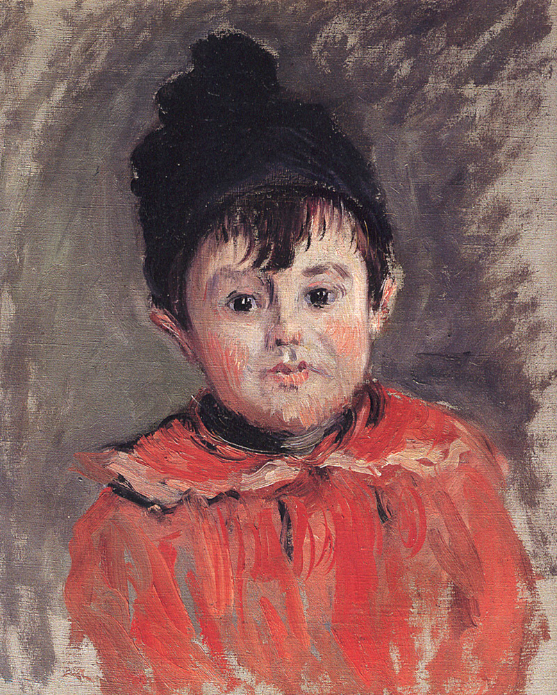 Claude Monet Portrait of Michael with Hat and Pom Pom, 1880 oil painting reproduction