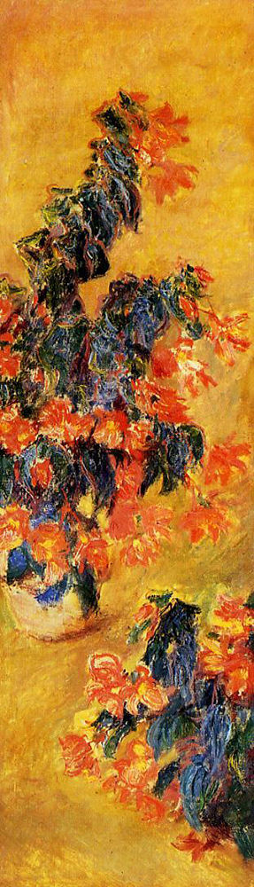 Claude Monet Red Azalias in a Pot, 1883 oil painting reproduction