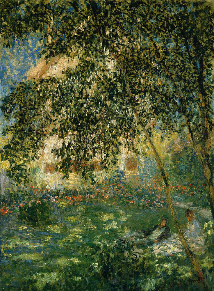 Claude Monet 551 Relaxing in the Garden, Argenteuil, 1876 oil painting reproduction