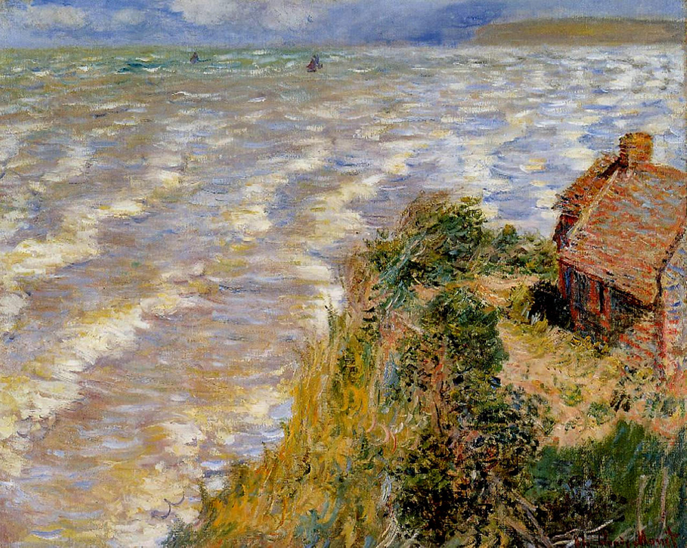 Claude Monet Rising Tide at Pourville, 1882 oil painting reproduction