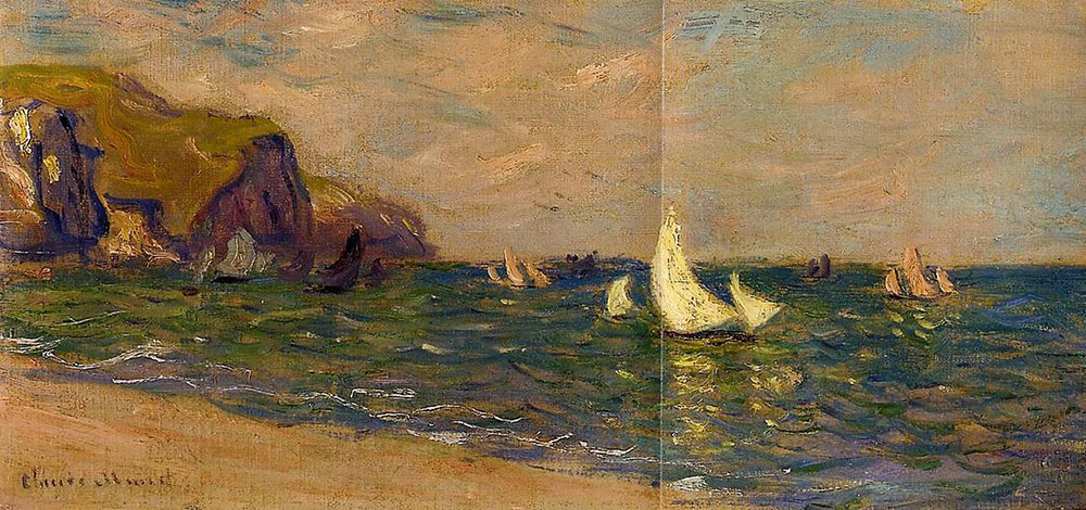 Claude Monet Sailboats at Sea, Pourville, 1882 oil painting reproduction