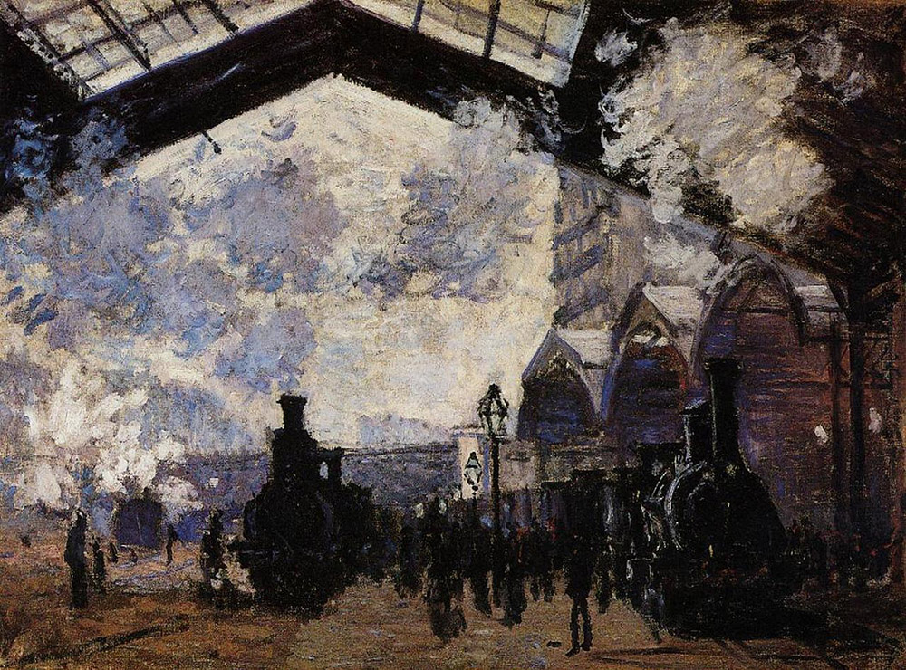 Claude Monet Saint-Lazare Station, Exterior View, 1877 oil painting reproduction